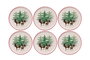 Hermia Juego de Platos de Postre Navideños de Porcelana (6 piezas) Ylbtat3 de Multicolor
